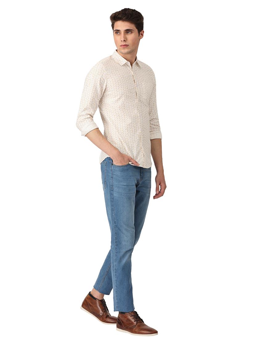 mens micro print casual shirt - 18686943 - Zoom Image - 3