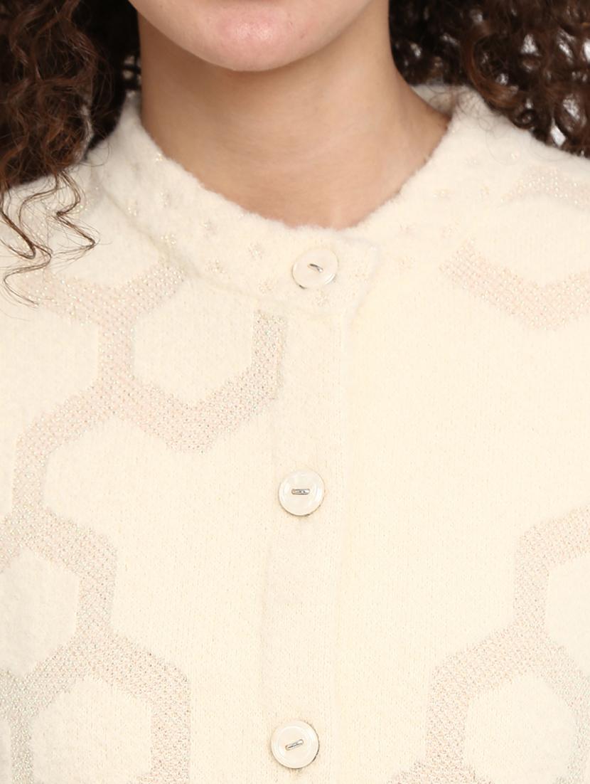 button up wool cardigan - 18687938 - Standard Image - 5