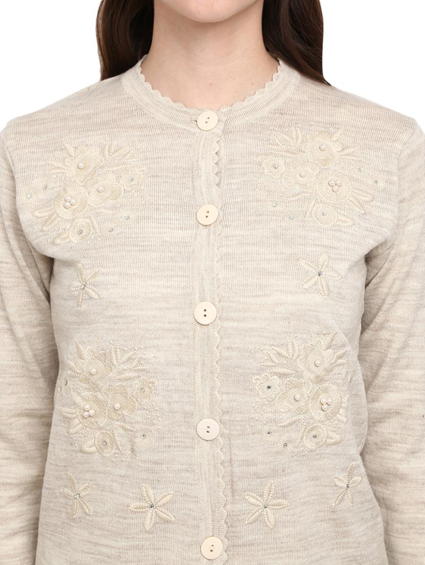 button up wool cardigan - 18687954 - Standard Image - 5