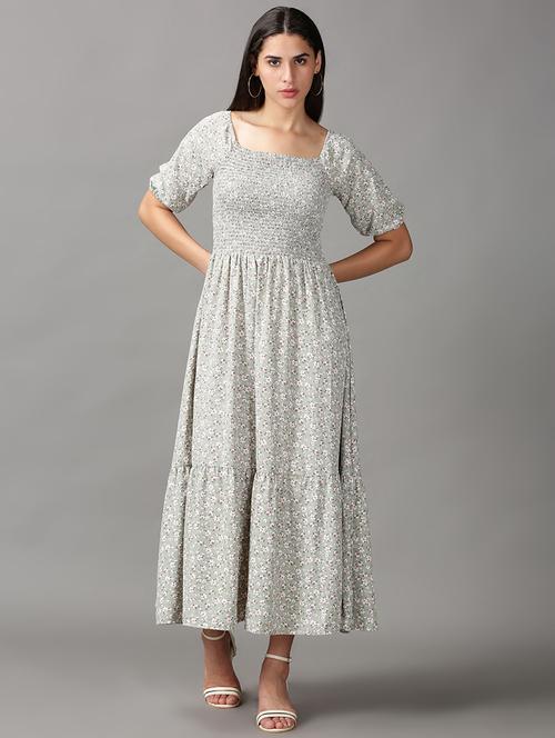 women's tiered dress floral dress - 18688461 - Very Small Image - 1