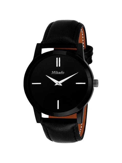 new stylish black dial  analog watch for men's and boy's(casual and party wedding watch) - 18689582 - Very Small Image - 1