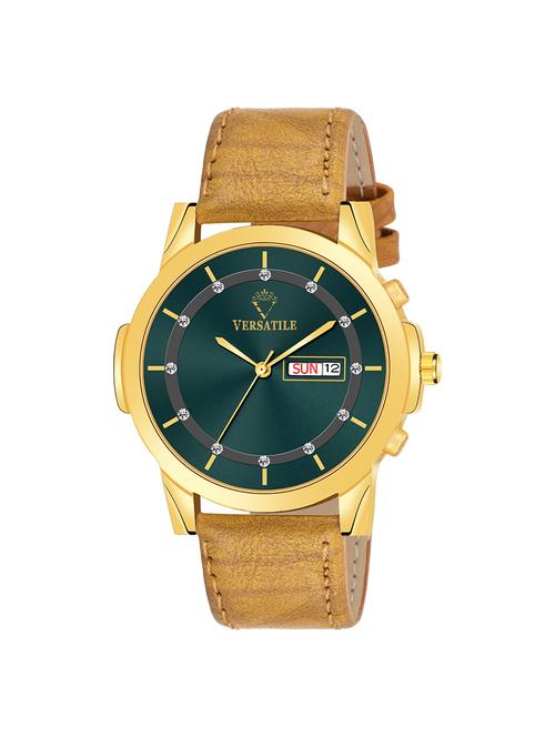 gold igp style premium class greenish dial day & date watch for men's - 18689592 - Very Small Image - 1