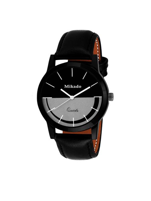 atlantic black mexican design casual analog watch for men's and boy's with 1 year warrenty. - 18689814 - Very Small Image - 1