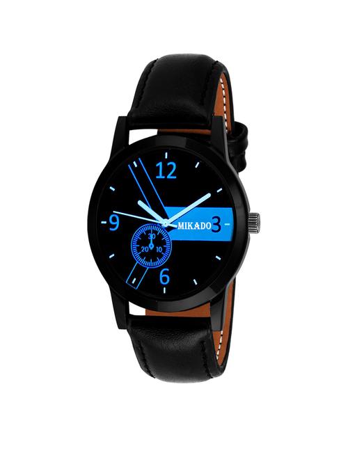 stylish black dial  casual analog watch for boy's and men's - 18689850 - Very Small Image - 1
