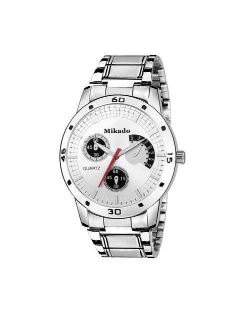 1361 stylish white dial men's watch - 18689884 - Very Small Image - 1