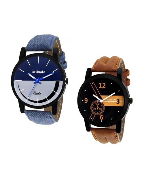 men's analog watch combo - 18690019 - Very Small Image - 1