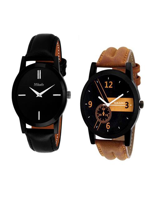 men's analog watch combo - 18690115 - Very Small Image - 1
