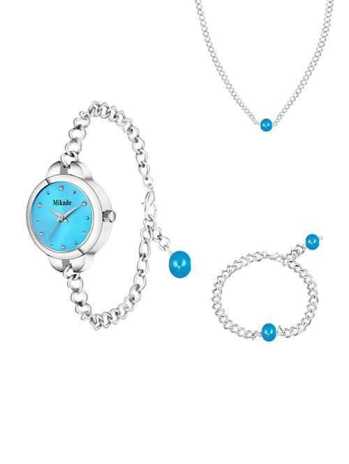bracelet analog watch,pendant & bracelet set gifts for rakhi & birthday gifts - 18690325 - Very Small Image - 1
