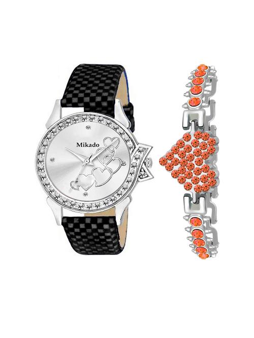 new black heart design watch for girls - 18690685 - Very Small Image - 1