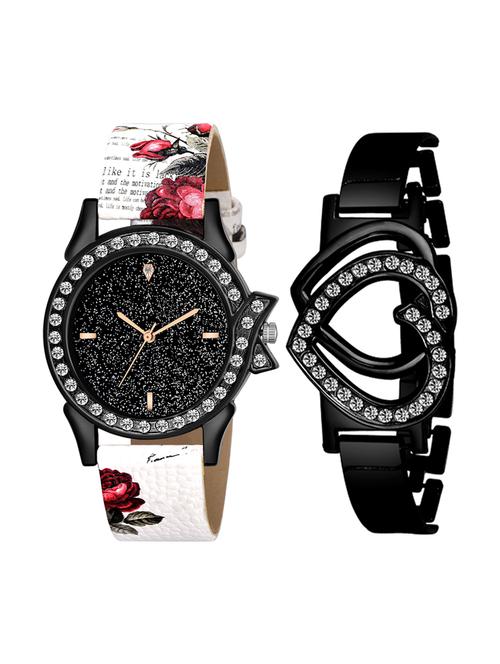 black lovely friends gift set quartz watch for girls and women - 18690727 - Very Small Image - 1