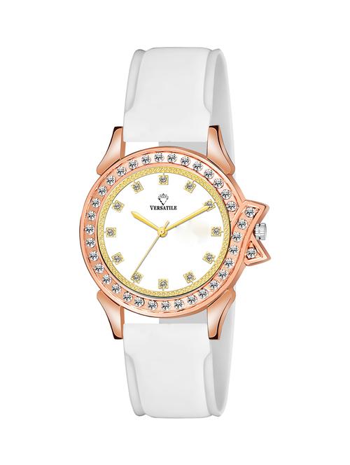 rich royal white dial classy analog watch for women - 18690907 - Very Small Image - 1