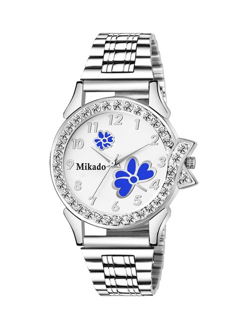 blue reel premium quality water resistant metal chain watch for girls & women - 18690930 - Very Small Image - 1