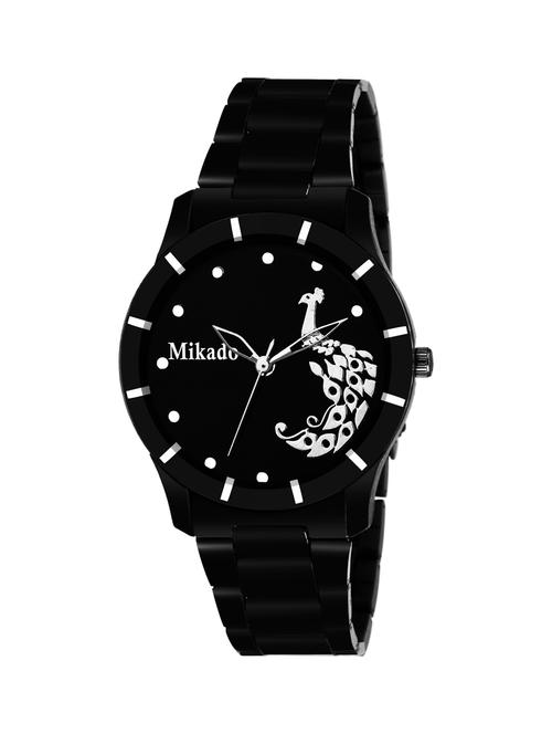 artistic black chain high quality analog watch for women and girls - 18691213 - Very Small Image - 1