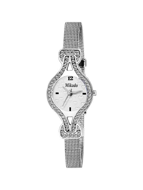 white sheffer chain analog watch for women and girls - 18691217 - Very Small Image - 1
