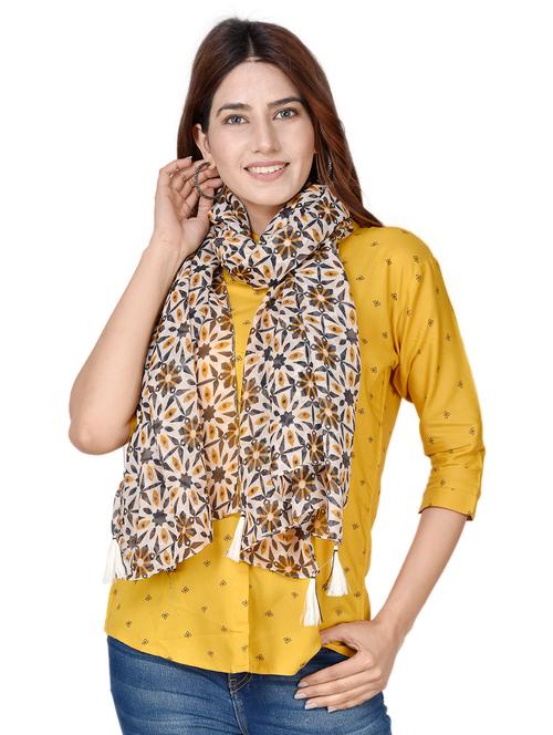 beige polyester scarf - 18691554 - Very Small Image - 1