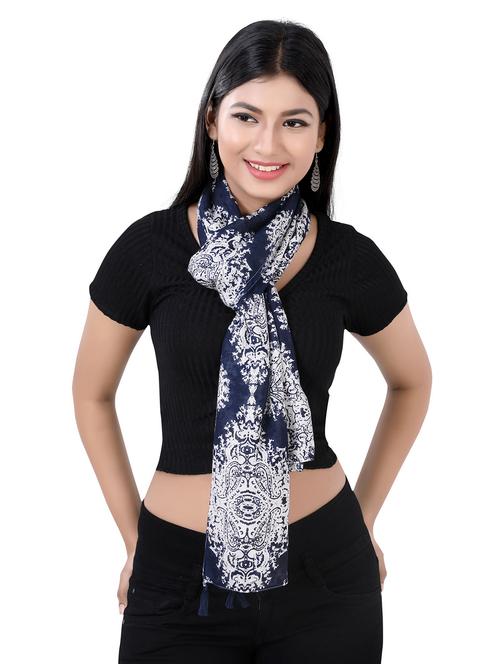 blue viscose scarf - 18691655 - Very Small Image - 1