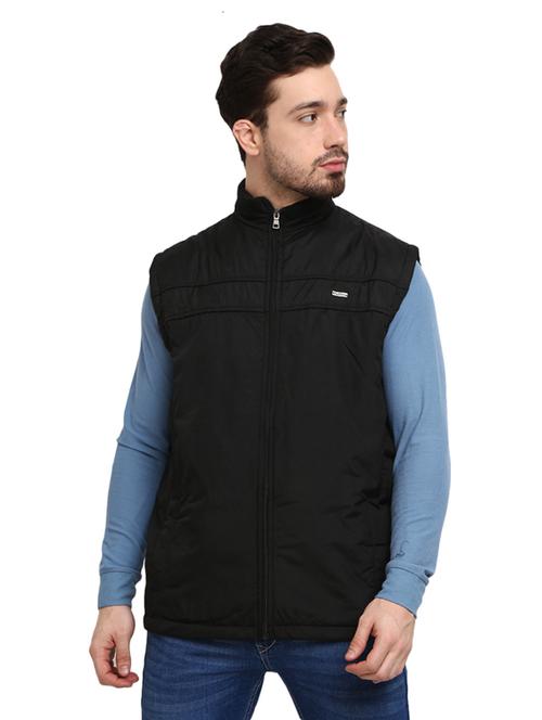 black cotton casual jacket - 18692107 - Very Small Image - 1