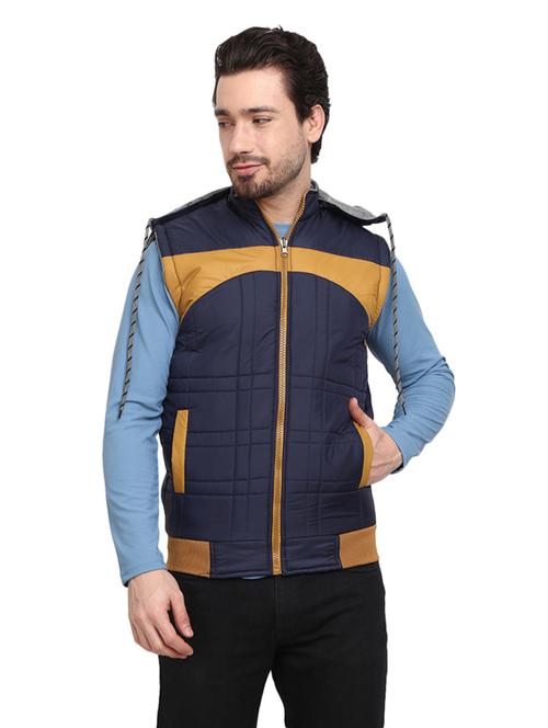 blue cotton casual jacket - 18692115 - Very Small Image - 1