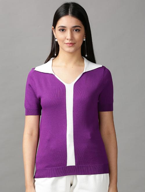 women's straight collared top - 18692220 - Very Small Image - 1