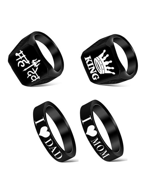 black metal combo ring - 18692701 - Very Small Image - 1