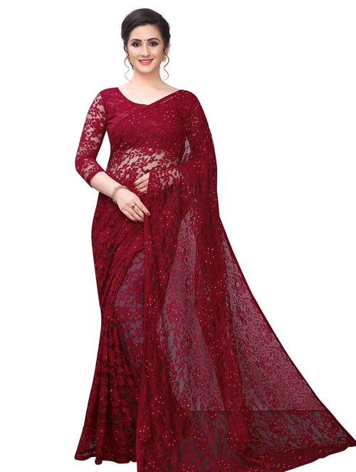 women's embroidered saree with blouse - 18693012 - Very Small Image - 1