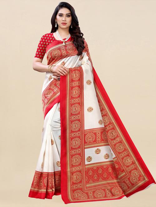 multi colored cotton silk kanjivaram saree - 18696531 - Very Small Image - 1