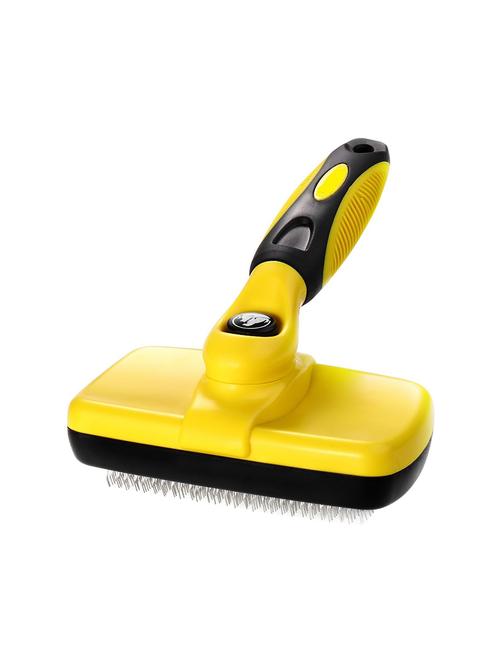 yellow plastic pet comb brush - 18697176 - Very Small Image - 1