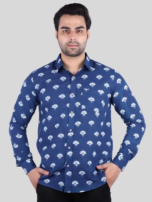 mens florals casual shirt - 18698578 - Very Small Image - 1