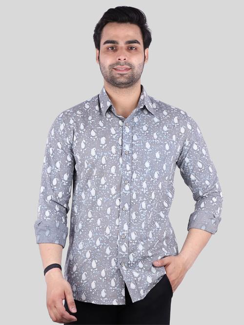 mens printed casual shirt - 18698587 - Very Small Image - 1