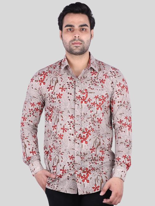 mens florals casual shirt - 18698588 - Very Small Image - 1