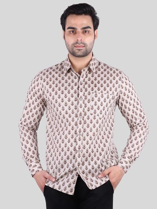 mens florals casual shirt - 18698596 - Very Small Image - 1