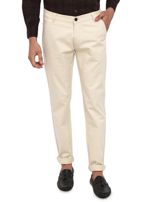 grey cotton chinos casual trousers - 18701493 - Very Small Image - 1