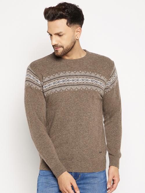 beige full sleeved pullover - 18701600 - Very Small Image - 1