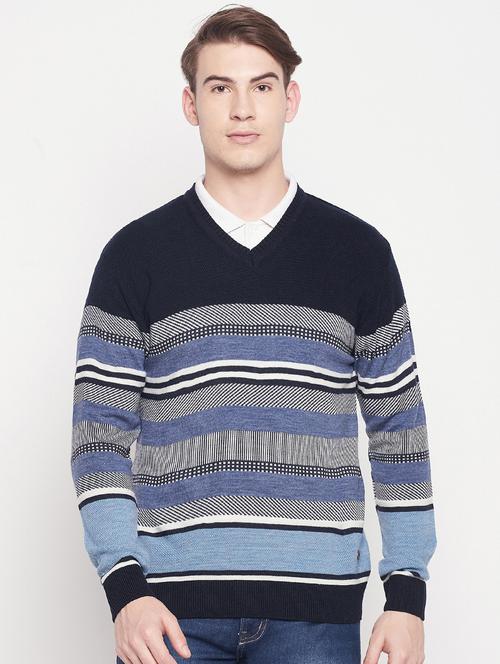 blue full sleeved pullover - 18701624 - Very Small Image - 1