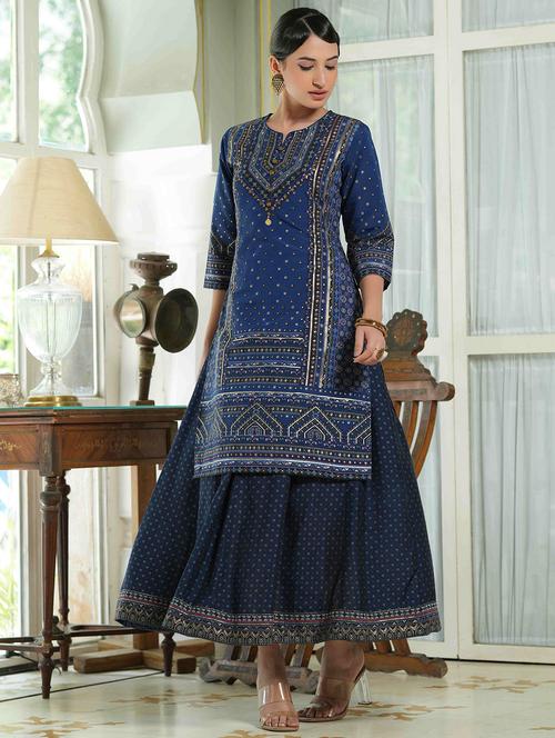 women's layered kurta - 18701693 - Very Small Image - 1