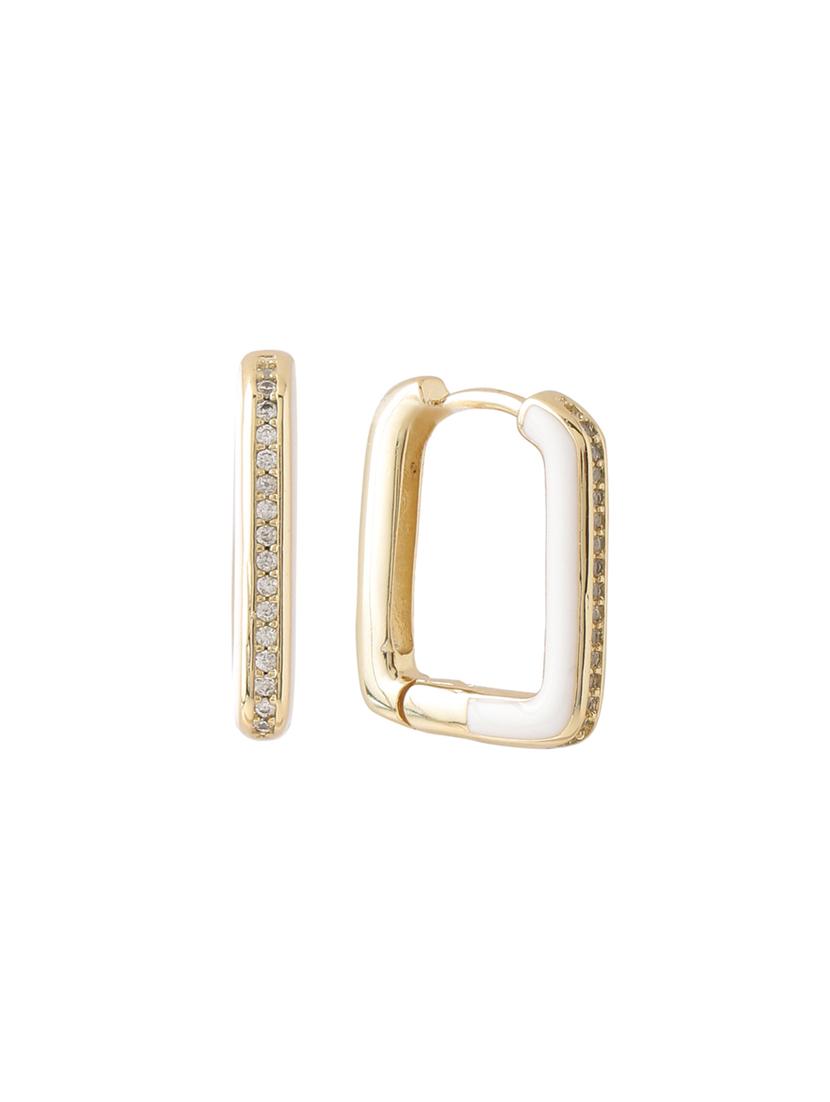 white brass studs earring - 18718736 - Zoom Image - 2
