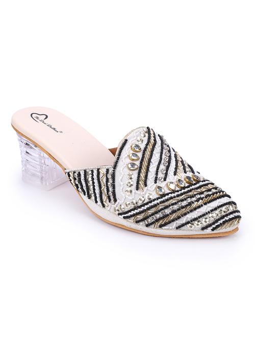 women embellished mules sandal - 18718946 - Very Small Image - 1