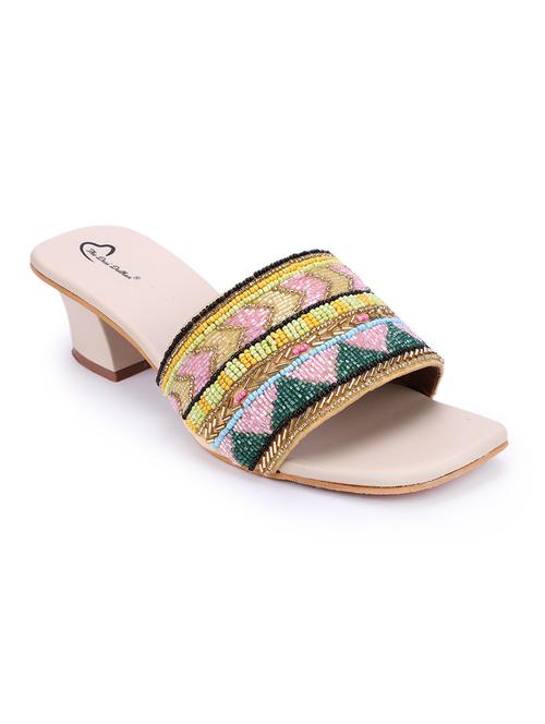 women embellished mules sandal - 18718959 - Very Small Image - 1