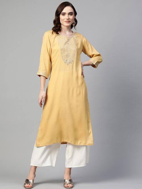 Women's Straight Kurta - 18719077 - Very Small Image - 1