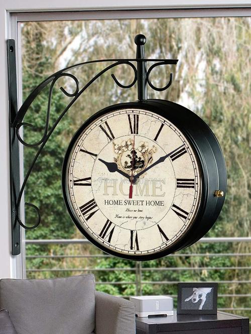 vintage double sided station wall clock - 18719724 - Very Small Image - 1
