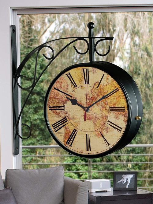 vintage double sided station wall clock - 18719825 - Very Small Image - 1