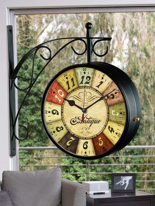 vintage double sided station wall clock - 18719830 - Very Small Image - 1