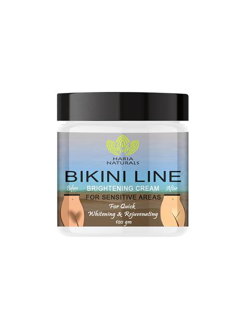 haria naturals 100% effective bikini line crèam removes dark spots, evens out skin tone & nourishes skin 100gms - 18721620 - Very Small Image - 1