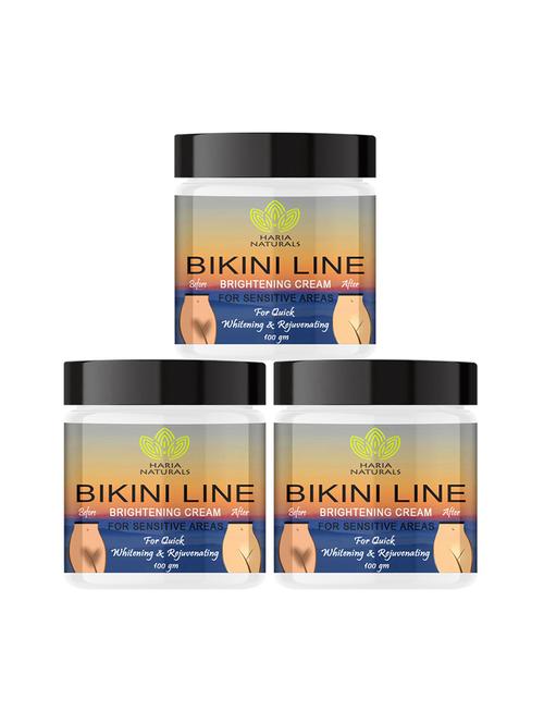 haria naturals 100% effective bikini line crèam removes dark spots, evens out skin tone & nourishes skin 300gms - 18721634 - Very Small Image - 1
