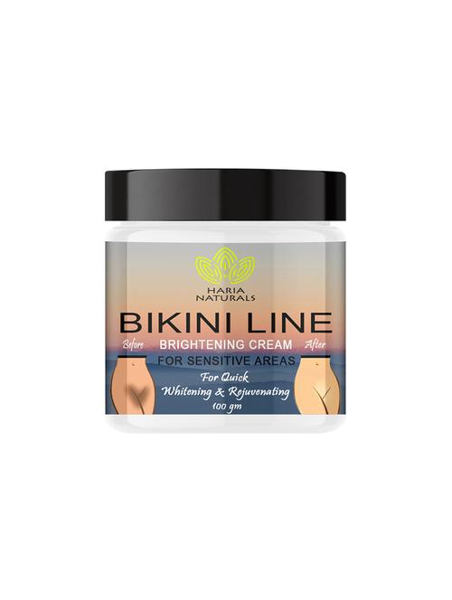 haria naturals 100% effective bikini line crèam removes dark spots, evens out skin tone & nourishes skin 100gms - 18721636 - Very Small Image - 1