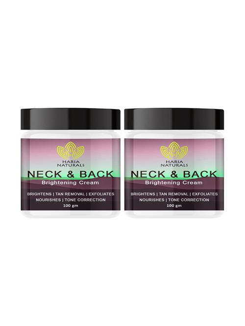 haria naturals 100% effective neck & back crèam removes dark spots, evens out skin tone & nourishes skin 200gms - 18721756 - Very Small Image - 1