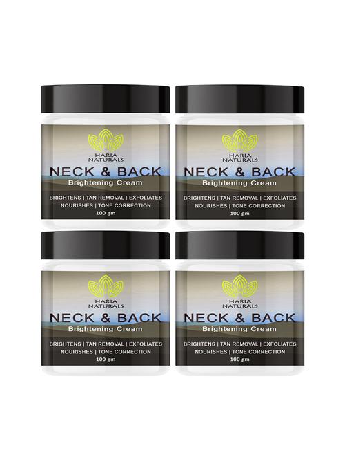 haria naturals 100% effective neck & back crèam removes dark spots, evens out skin tone & nourishes skin 400gms - 18721762 - Very Small Image - 1