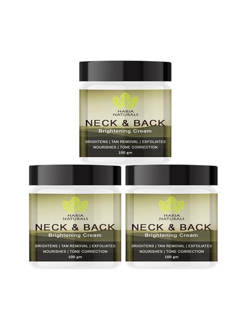 haria naturals 100% effective neck & back crèam removes dark spots, evens out skin tone & nourishes skin 300gms - 18721765 - Very Small Image - 1