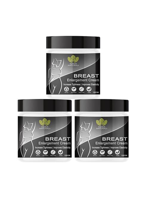 haria naturals 100% effective breast enlargement cream - breast firming, tightening, big boobs, bigger bust for women 300gms - 18721813 - Very Small Image - 1
