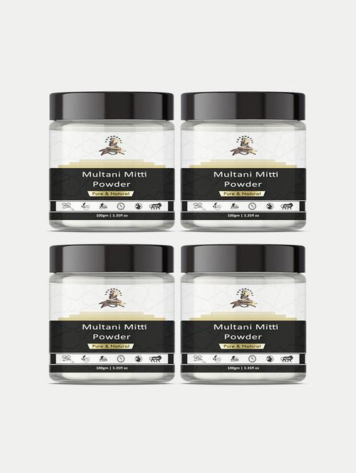 beardox 100% pure & natural multani mitti powder fight acne & pimples, evens out skin tone & brightens complexion - 18721914 - Very Small Image - 1